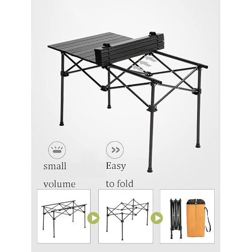 Φορητό Αναδιπλούμενο Σετ Τραπέζι 95x55x50cm με 6 Πτυσσόμενες Καρέκλες 43x43x72cm - Με Βαλιτσάκι Μεταφοράς