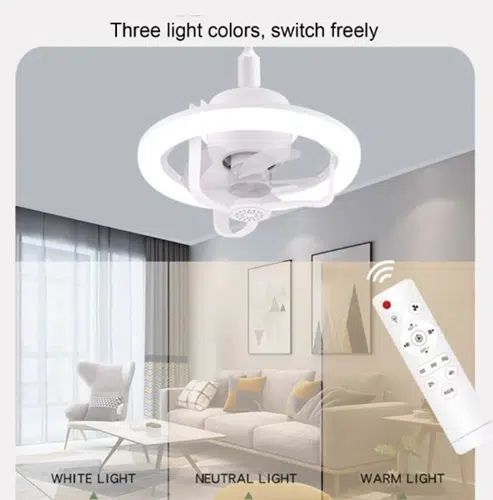 2 σε 1 Ανεμιστήρας Οροφής και Λάμπα LED RGB 500W με Τηλεχειριστήριο 280x180mm 