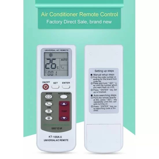 Τηλεκοντρόλ Universal για Όλα τα Κλιματιστικά – AC Remote με Φωτισμό Οθόνης LED 