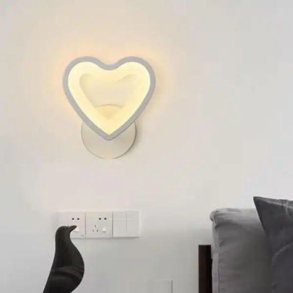 LED Φωτιστικό Τοίχου – Απλίκα 6W σε Θερμό Λευκό Φωτισμό και Σχήμα Καρδιά E28- Universo