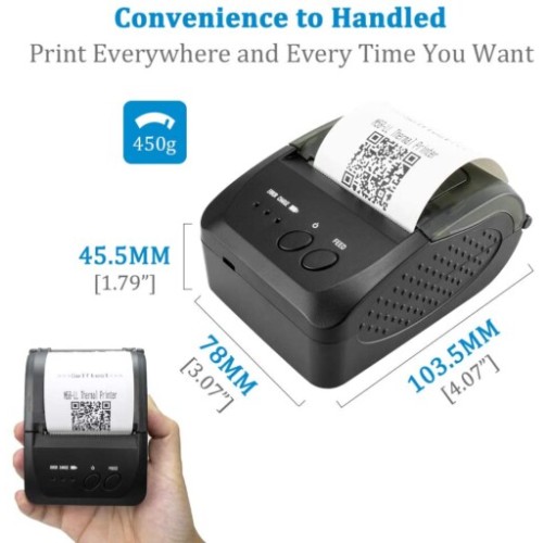 Ασύρματος Θερμικός Εκτυπωτής Αποδείξεων 58mm - Με Υποστήριξη USB, iOS & Android για Σύστημα POS