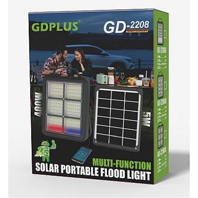 Φορητό Ηλιακό Σύστημα Φωτισμού Προβολέας – Φορτιστής 300W GDplus