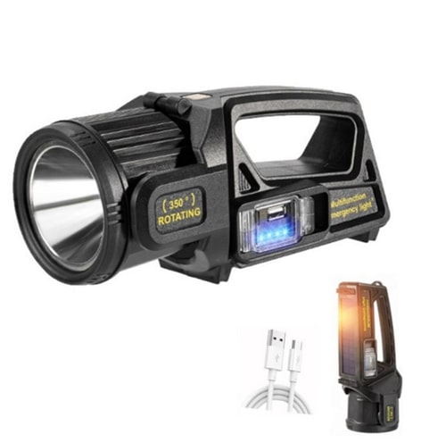Φορητός Ηλιακός Φακός LED Με Περιστρεφόμενη Κεφαλή