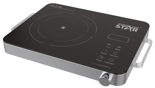 Επιτραπέζια Ηλεκτρική Μονή Επαγωγική Εστία 2000W - Με Πάνελ Αφής & Χρονόμετρο - Winning Star