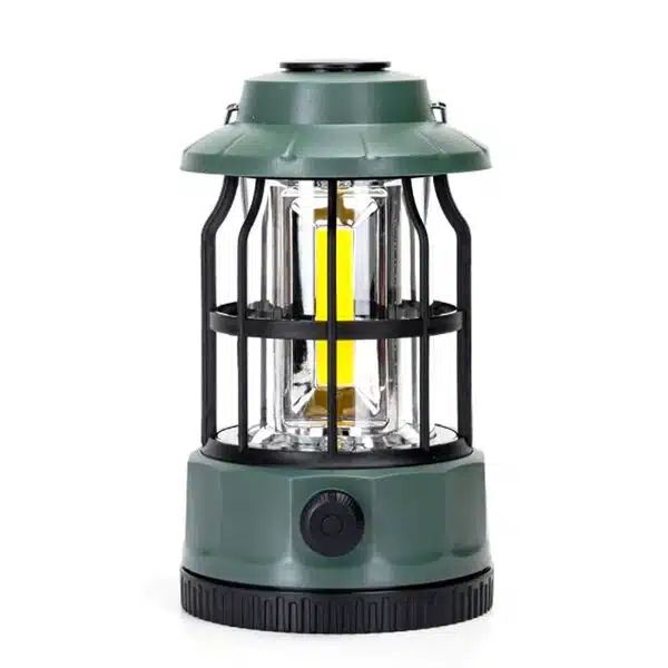 LED Φανάρι Dimmable με Μπαταρίες 300LM για Camping ή Ψάρεμα σε Θερμό Λευκό Φωτισμό Πράσινο 