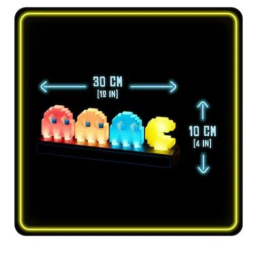Παιδικό Διακοσμητικό Led Φωτιστικό Pac Man and Ghosts 30x10cm Πολύχρωμο 