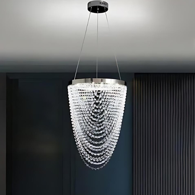 Κρεμαστό LED Φωτιστικό Οροφής 35W - Πολυέλαιος με Κρυστάλλους 6500K
