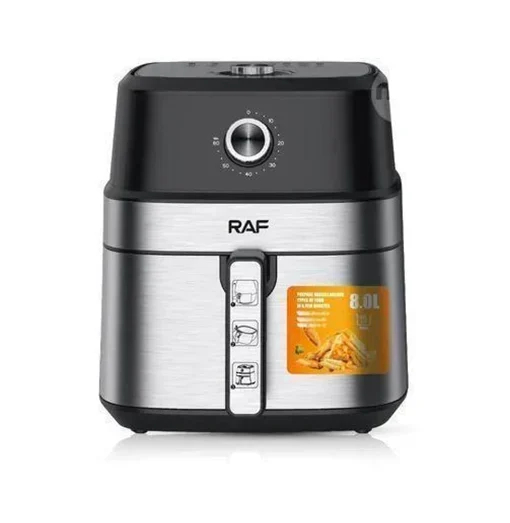 Φριτέζα αέρος με Χωρητικότητα 8.0L Air fryer 1700W RAF μαύρο/ασημί