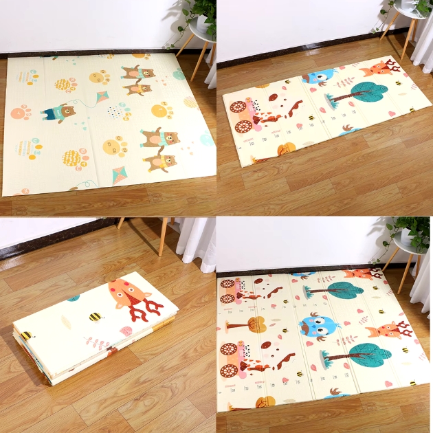 XL Μεγάλο Παιδικό Αναδιπλούμενο Χαλάκι Παιχνιδιού με Ζωάκια - 180 x 200cm - ForHome