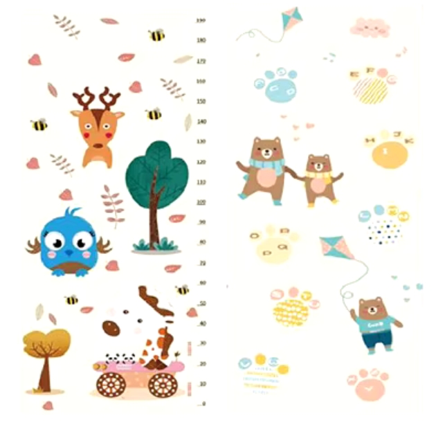 XL Μεγάλο Παιδικό Αναδιπλούμενο Χαλάκι Παιχνιδιού με Ζωάκια - 180 x 200cm - ForHome