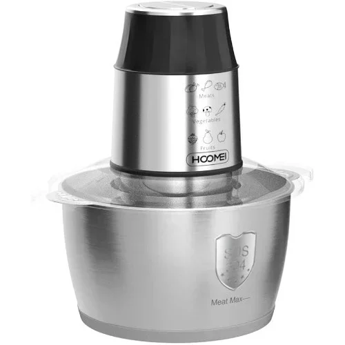 Ηλεκτρικός Κόφτης με 4 λεπίδες Από Ανοξείδωτο Ατσάλι, 2 Ταχυτήτων - 300W Χωρητικότητας 2lt Hoomei