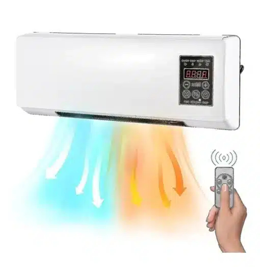 Επιτοίχιο Αερόθερμο Δωματίου με 2 Βαθμίδες Θέρμανσης & Χρονοδιακόπτη 1500W σε Λευκό 