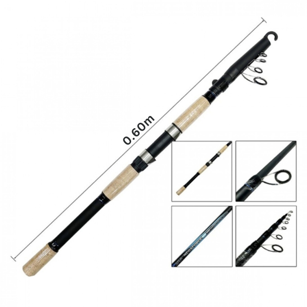 2,1m Τηλεσκοπικό Καλάμι Ψαρέματος Spinning - Ιδανικό για Αρχάριους και Προχωρημένους