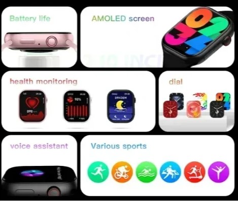 HW9 Pro2 Smartwatch με Παλμογράφο - Συνδεσιμότητα με Android μέσω Bluetooth - Οθόνη Αφής Amoled 2.01 Ιντσών