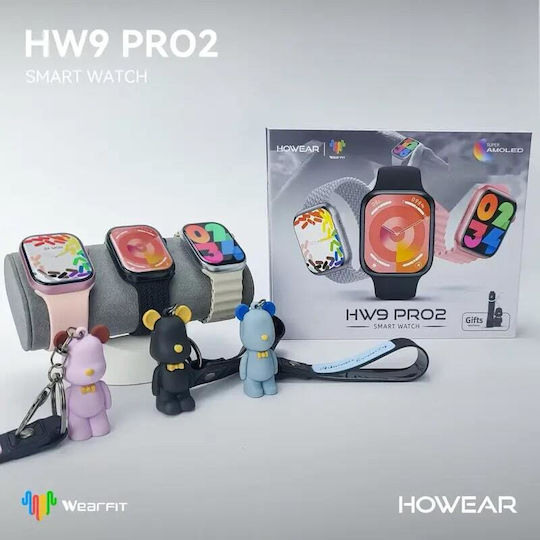 HW9 Pro2 Smartwatch με Παλμογράφο - Συνδεσιμότητα με Android μέσω Bluetooth - Οθόνη Αφής Amoled 2.01 Ιντσών