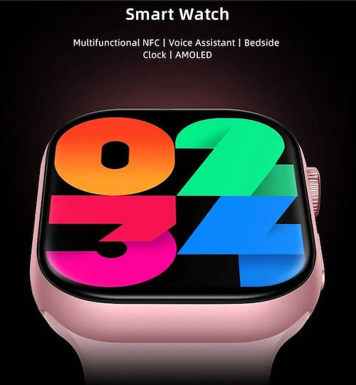 HW9 Pro2 Smartwatch με Παλμογράφο - Συνδεσιμότητα με Android μέσω Bluetooth - Οθόνη Αφής Amoled 2.01 Ιντσών