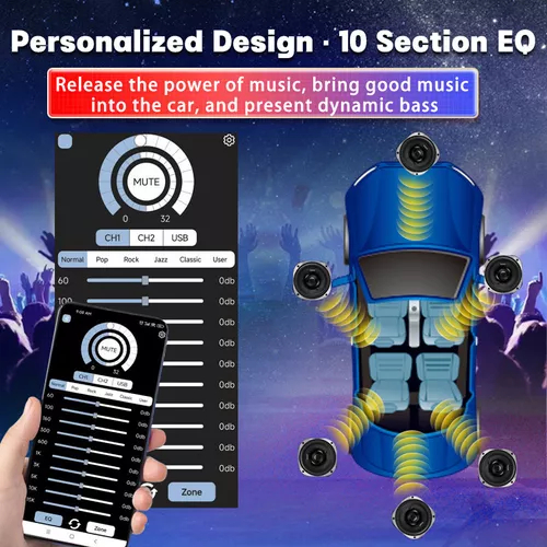 Ενισχυτής Ήχου Αυτοκινήτου DSP 4 Καναλιών 200W με Έλεγχο APP & USB