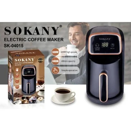 Ηλεκτρική Καφετιέρα Ελληνικού Καφέ 600ml 600W Sokany