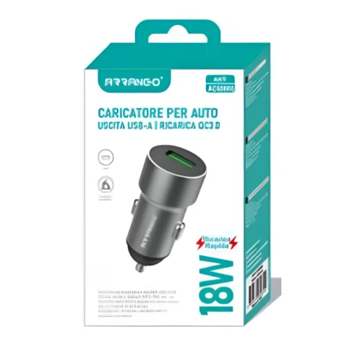 Φορτιστής Αυτοκινήτου 18W με 1 Θύρα USB QC3.0 - Arrango
