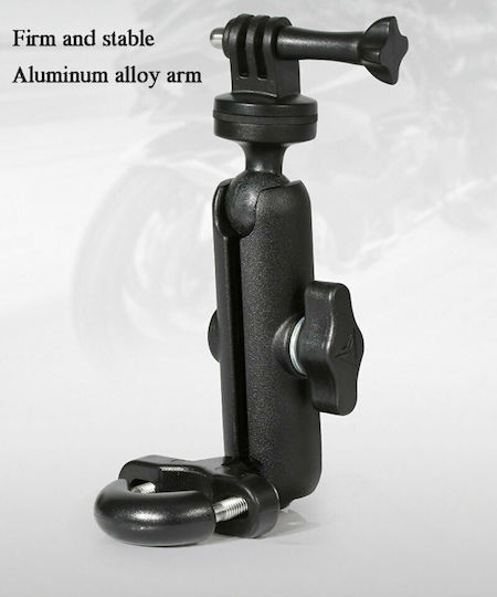 Motowolf Πολυγωνική Βάση Αλουμινίου για Τιμόνι Μηχανής για Action Camera με Ρύθμιση 360 Μοιρών