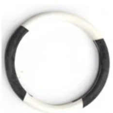 Universal Αντιολισθητικό Κάλυμμα Τιμονιού Suede 37cm - Άσπρο-Μαύρο