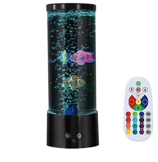 Φωτιστικό RGB LED “Ενυδρείο” με τηλεχειριστήριο – μαύρο