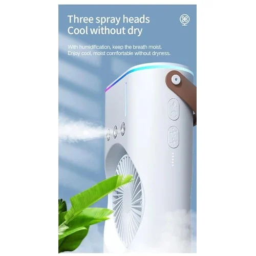 Διπλός USB Ανεμιστήρας με Υδρονέφωση, RGB Φωτισμό & Τηλεχειριστήριο - Arrango