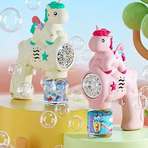 Παιδικό Πιστόλι Χειρός Μονόκερος με LED για Μπουρμπουλήθρες Unicorn 