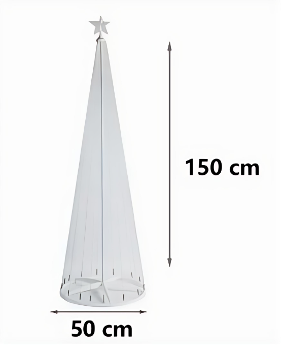 Χριστουγεννιάτικο Δέντρο LED 150cm με 154 Λαμπάκια – Πολύχρωμος Φωτισμός Εσωτερικού & Εξωτερικού Χώρου