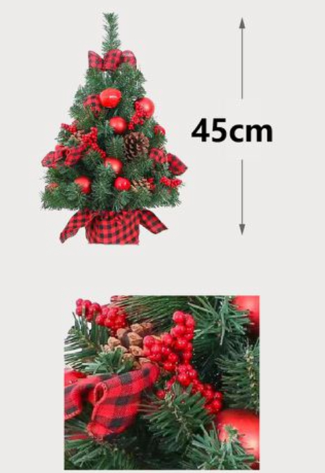 Διακοσμητικό Χριστουγεννιάτικο Δέντρο 45 cm με Κουκουνάρια και Κόκκινες Μπάλες