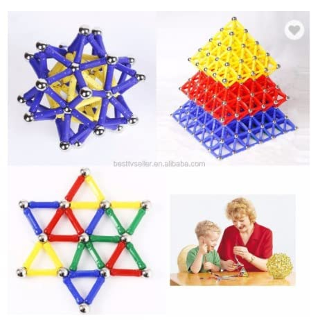 Σετ 103pcs Μαγνητικοί Ράβδοι & Μπίλιες Κατασκευών – Παιδικό Παιχνίδι Magnastix