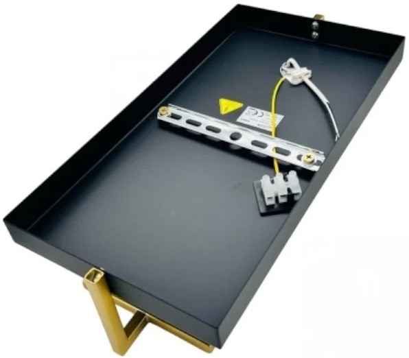 Μεταλλικό Φωτιστικό Τοίχου E27 - Μοντέρνα Απλίκα σε Μαύρο & Χρυσό - Universo 