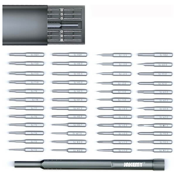 Σετ Κατσαβιδιών Ακριβείας 50 Τεμαχίων με Μαγνητική Λαβή & Σκληρή Θήκη - JAKEMY