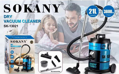 Ηλεκτρική Σκούπα Turbo 3800W 21L SOKANY SK-13021 Μπλε