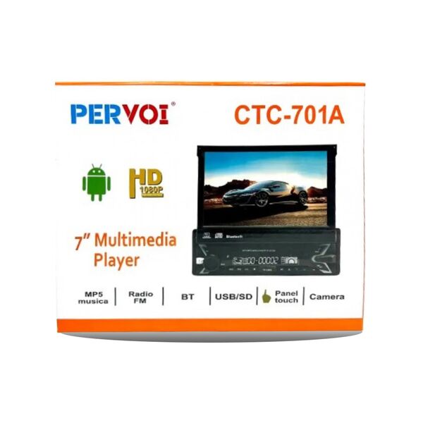 Universal Ηχοσύστημα Αυτοκινήτου 1DIN με Οθόνη Αφής 7 Ιντσών - PerVoi CTC 701A