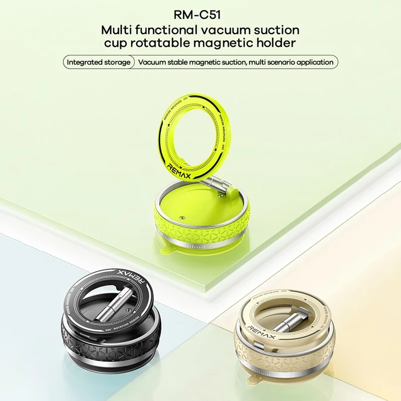 Μαγνητική Βάση Κινητού Remax με Βεντούζα και Περιστροφή 360°