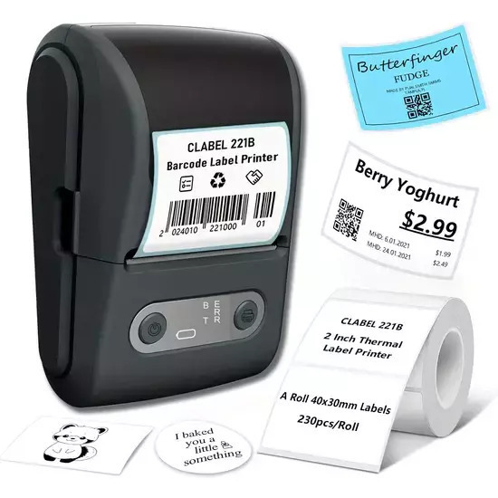 Ασύρματος Θερμικός Εκτυπωτής Ετικετών Bluetooth Mini Φορητός USB 