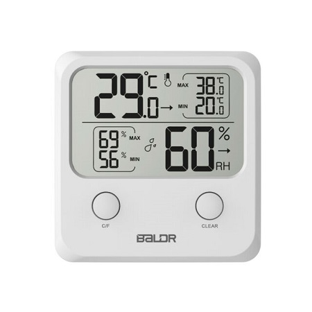 Ψηφιακό Θερμόμετρο, Υγρασιόμετρο Baldr B0335 – Λευκό Ψηφιακό Θερμόμετρο, Υγρασιόμετρο Baldr B0335 – Λευκό
