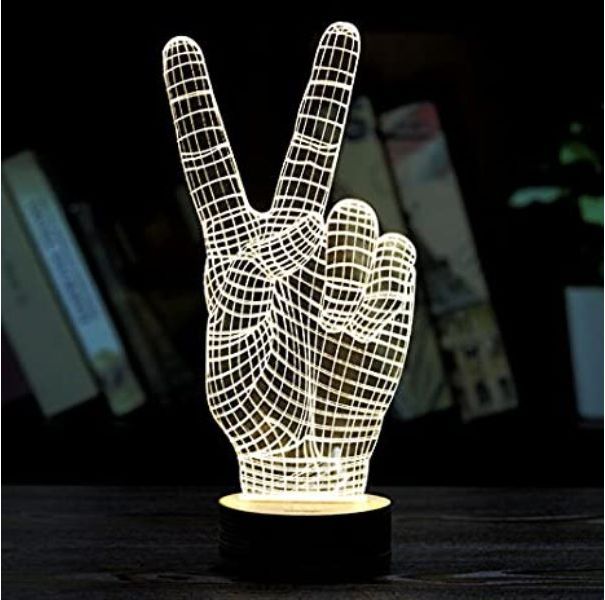 Διακοσμητικό Τρισδιάστατο LED Φωτιστικό VICTORY - 3D Desk Lamp Victory Διακοσμητικό Τρισδιάστατο LED Φωτιστικό VICTORY - 3D Desk Lamp Victory