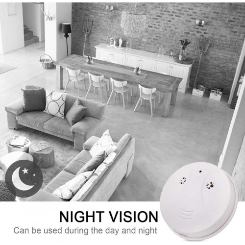 Κρυφή Wi-Fi Full HD Κάμερα Τύπου Ανιχνευτή Καπνού SPY-014 Λευκή