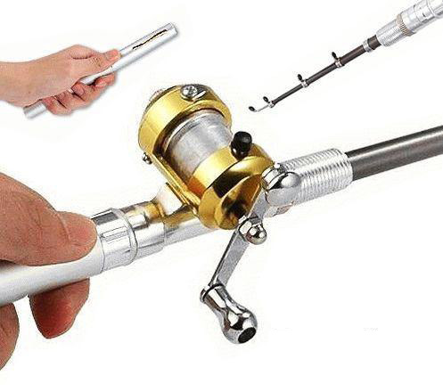 Καλάμι Ψαρέματος σε Μέγεθος Στυλό 104 cm με Μηχανάκι & Πετονιά