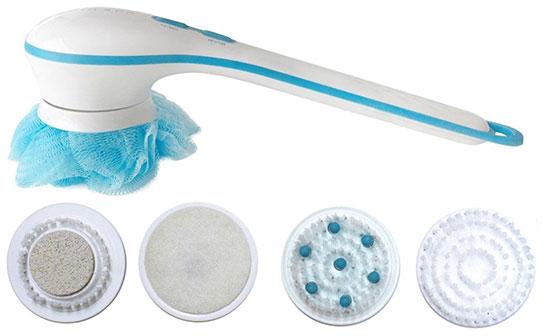 Περιστρεφόμενη Βούρτσα Σώματος 5 σε 1 με 5x Εξαρτήματα Spin Spa