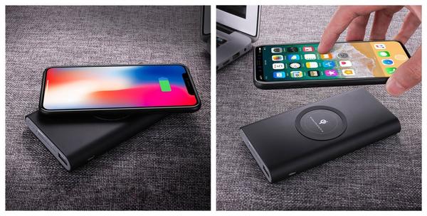 Ασύρματη Βάση Φόρτισης & Ασύρματο Power Bank 2 in 1 Quantum Pro Qi Wireless Charging 10.000mAh