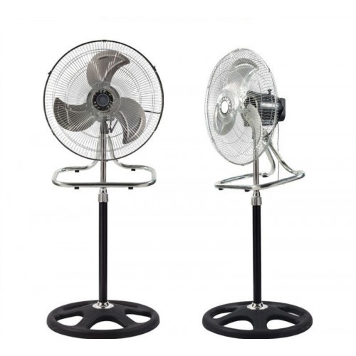 Ανεμιστήρας 3 σε 1 100W Περιστρεφόμενος Βιομηχανικού Τύπου, Ορθοστάτης, Επιτραπέζιος και Επιτοίχιος 50cm FS-4521 OEM