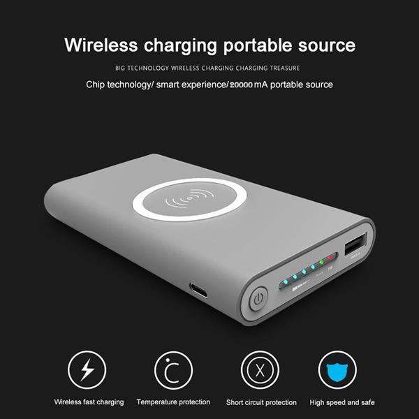 Ασύρματη Βάση Φόρτισης & Ασύρματο Power Bank 2 in 1 Quantum Pro Qi Wireless Charging 10.000mAh