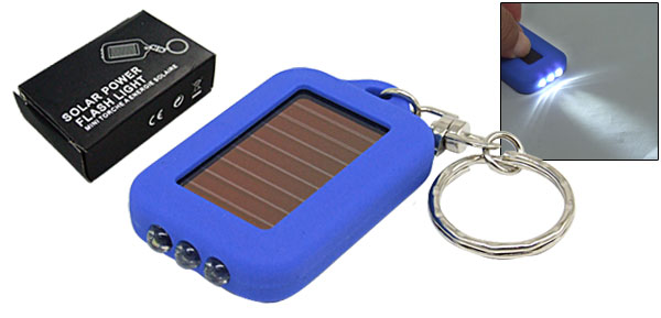 Ηλιακό Μπρελόκ Φακός με 3x Ισχυρά LED και δυνατό Φωτισμό