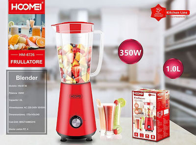 Πολυλειτουργικό Μπλέντερ 1L Hoomei® Κόκκινο - Multifunction Blender HM-6726