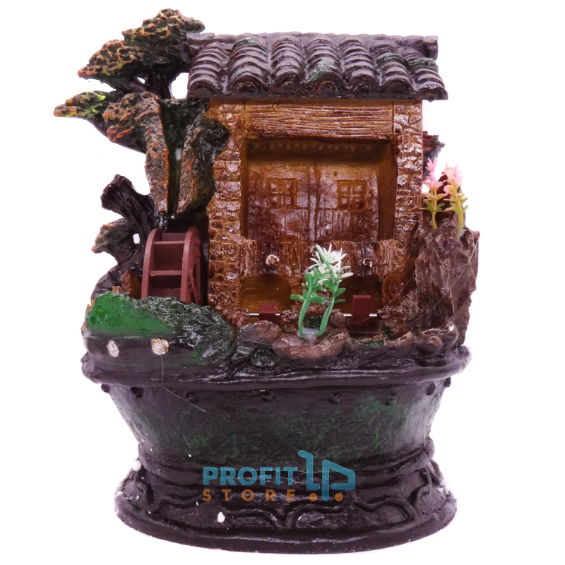 Διακοσμητικό Συντριβάνι Feng Shui Νερόμυλος & Κήπος με LED Πολύχρωμο Φωτισμό 25x17x16εκ ΦΕΝΓΚ ΣΟΥΙ