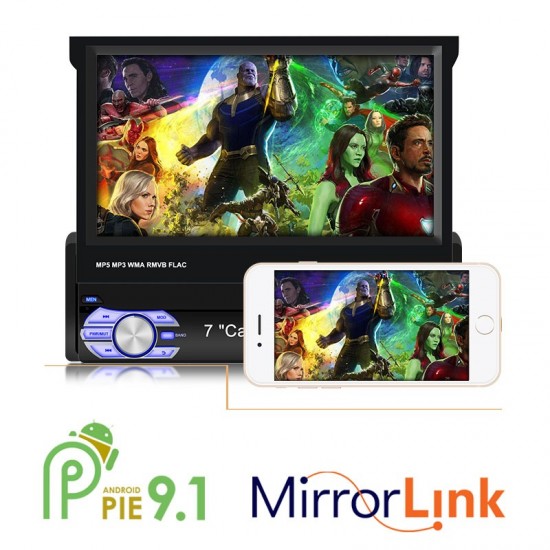 Ηχοσύστημα Αυτοκινήτου με Αναδιπλούμενη Οθόνη Αφής 7