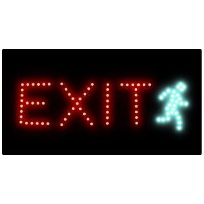 Φωτιζόμενη Πινακίδα ΕΧΙΤ με Χρωματιστά Led & Εφέ Κίνησης Φωτιζόμενη Πινακίδα ΕΧΙΤ με Χρωματιστά Led & Εφέ Κίνησης